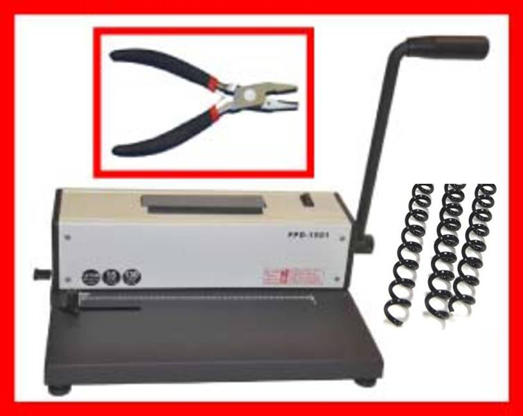Coil Spiral Binding Machine Electric Inserter with 200 Plier
